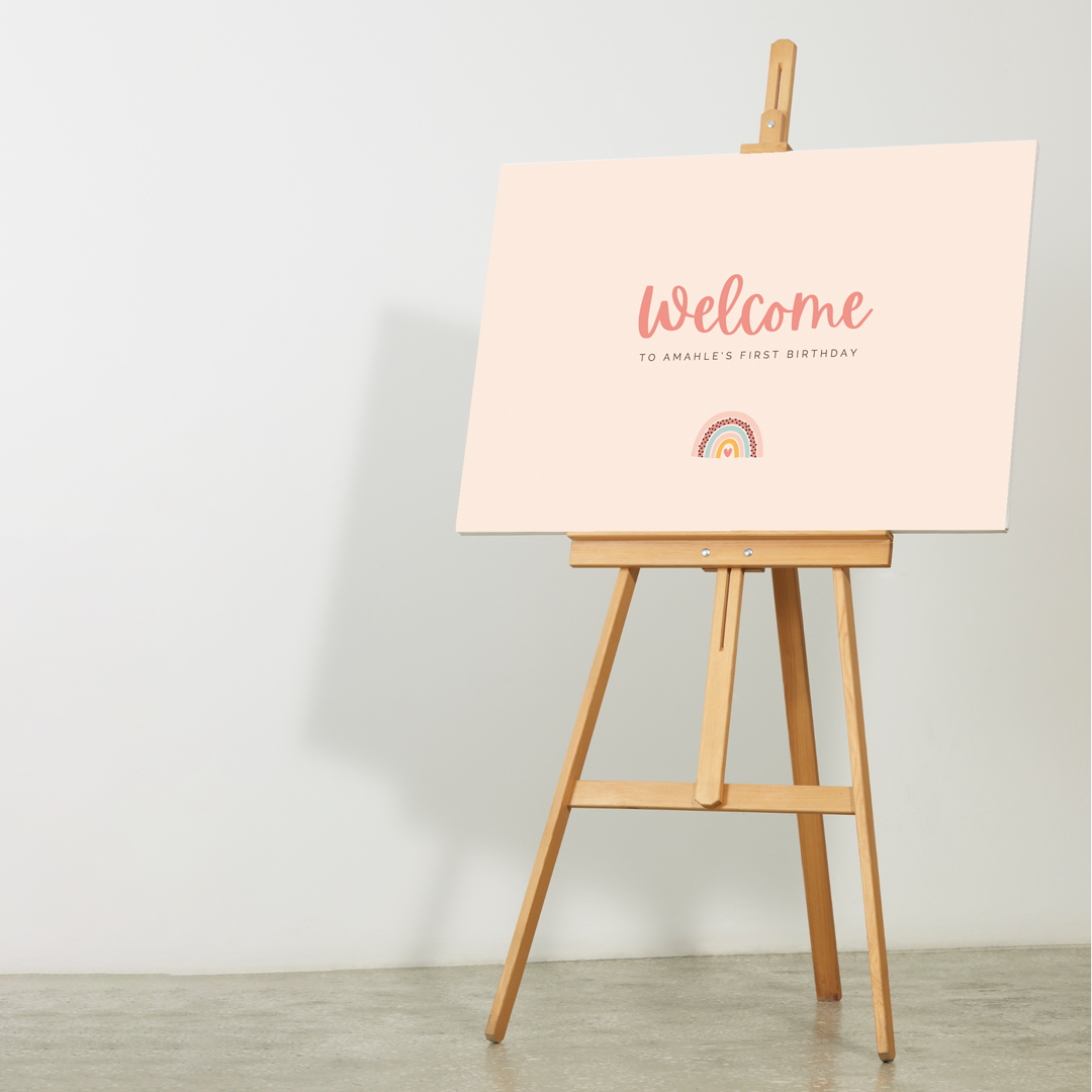 Custom design digital invitations and welcome board