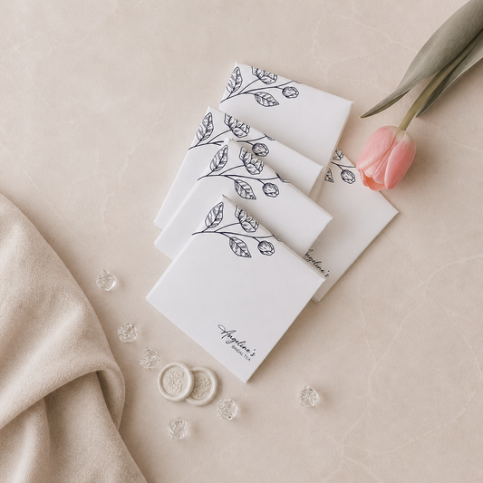Custom tea envelope favours (set of 10)